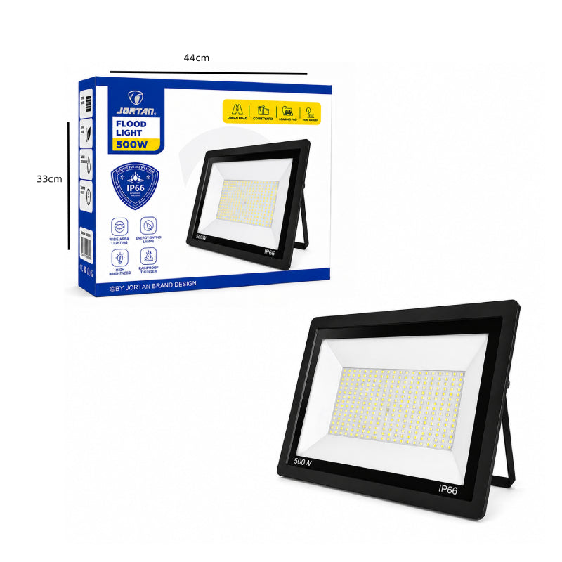 Jortan Προβολέας LED 500W Εξωτερικού Χώρου IP66 Αδιάβροχος - LED Flood Light ΦΩΤΙΣΜΟΣ & ΕΝΕΡΓΕΙΑ>Ηλιακά Πάνελ Με Προβολέα