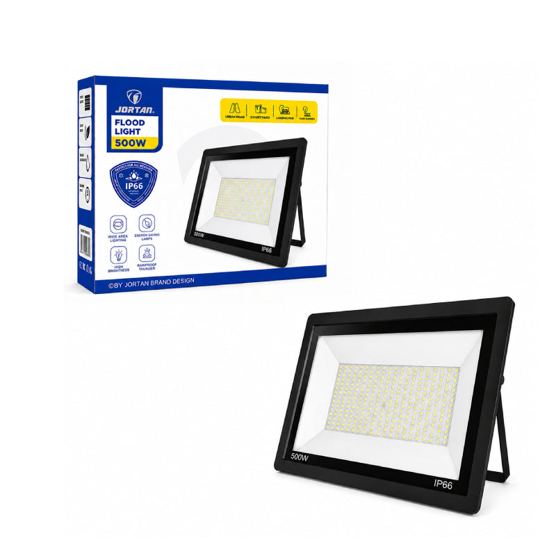 Jortan Προβολέας LED 500W Εξωτερικού Χώρου IP66 Αδιάβροχος - LED Flood Light ΦΩΤΙΣΜΟΣ & ΕΝΕΡΓΕΙΑ>Ηλιακά Πάνελ Με Προβολέα