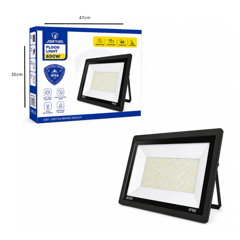 Jortan Προβολέας LED 600W Εξωτερικού Χώρου IP66 Αδιάβροχος - LED Flood Light ΦΩΤΙΣΜΟΣ & ΕΝΕΡΓΕΙΑ>Ηλιακά Πάνελ Με Προβολέα