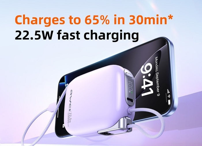 Powerbank - 2in1 - Type-C & Lightning - MH-135 - 10.000mah - 22.5W - AWEI - 027540 - Black ΕΙΔΗ ΤΕΧΝΟΛΟΓΙΑΣ>Gadgets>Αξεσουάρ smartphone