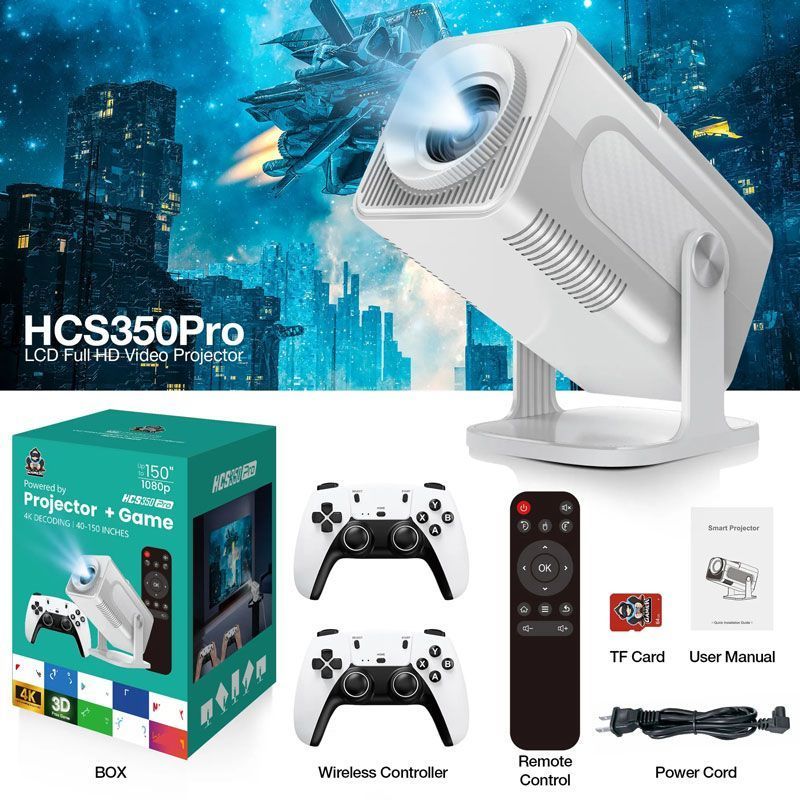 Gamer Φορητός Προβολέας Προτζέκτορας & Κονσόλα Παιχνιδιών - Projector + Game