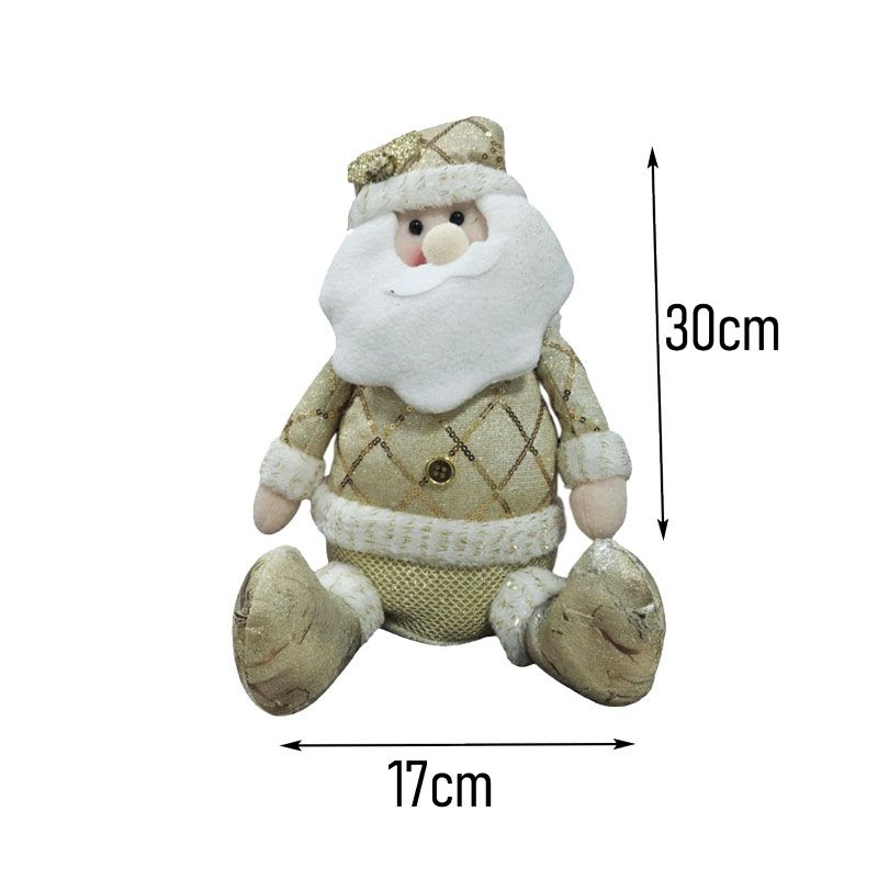 Διακοσμητικός Άγιος Βασίλης Χρυσός 30cm - Decorative Gold Santa Claus