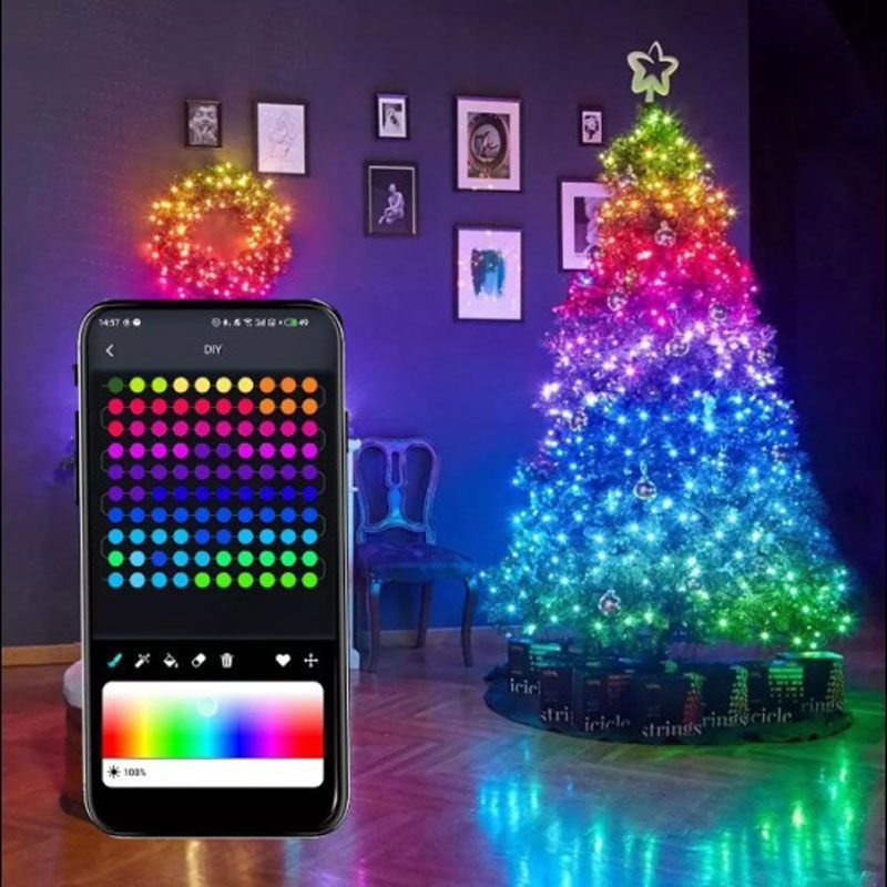 Χριστουγεννιάτικα Λαμπάκια LED RGB 24m 200 Λαμπάκια - Christmas LED String Lights RGB