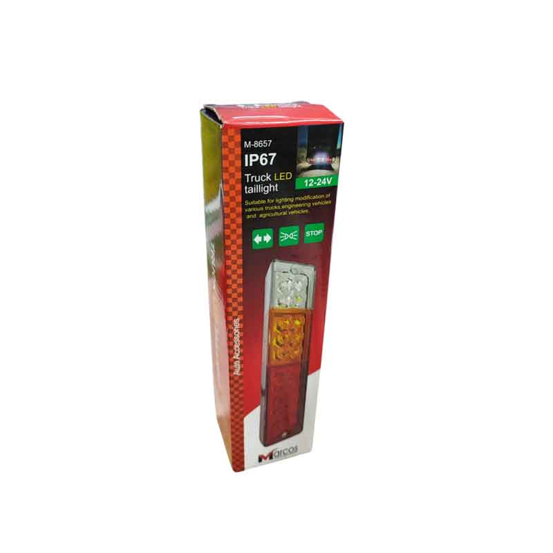 Πίσω Φανάρι LED IP67 για Φορτηγό – 12V/24V, 3 σε 1 Φλας, Στοπ, Όπισθεν - Truck Rear LED Taillight