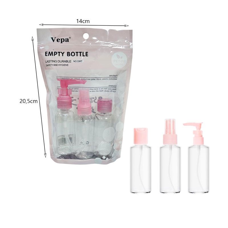 Vepa Μπουκαλάκια ταξιδιού 3τμχ - Empty Bottle