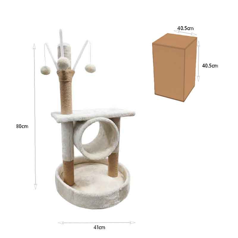 Ονυχοδρόμιο Γάτας 80cm με Παιχνίδια - Cat Tree Scratching Post 80cm with Toys