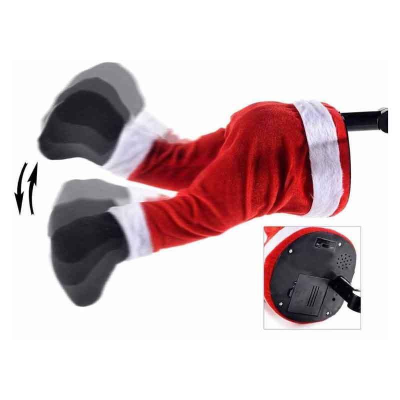 Χριστουγεννιάτικο στολίδι Δέντρου Πόδια Άγιου Βασίλη - Moving Santa Legs