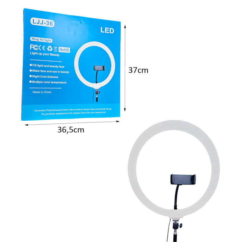Φωτιστικό Δαχτυλίδι με Βάση Κινητού LJJ-36 - LED Ring Light with Phone Holder