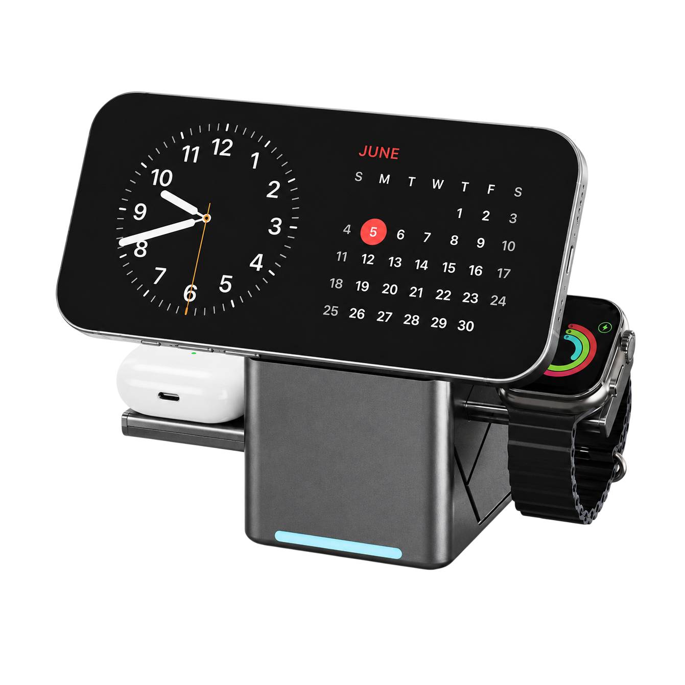 Ασύρματος Φορτιστής 3 σε 1 για Smartphone, Smartwatch και Ακουστικά 15W XW-10 - Magnetic Wireless Charger for Smartphone, Smartwatch & Earbuds