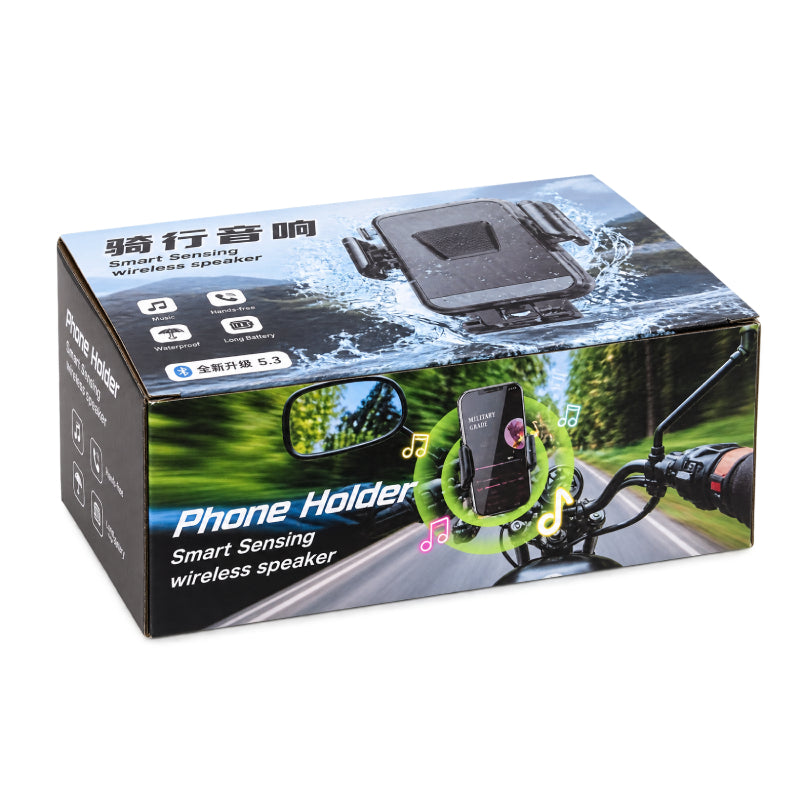 Βάση Κινητού για Μηχανή M-015 με Smart Sensor & Bluetooth Ηχείο 5W - M-015 Motorcycle Phone Holder with Smart Sensor & 5W Bluetooth Speaker