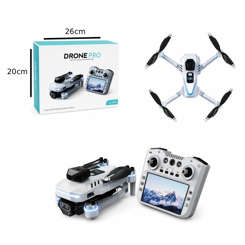 Πτυσσόμενο Drone Pro με Διπλή Κάμερα HD & Τηλεχειριστήριο με Οθόνη - Drone Pro Foldable HD Dual Camera with Screen Remote Controller