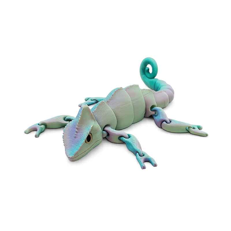Εύκαμπτος Χαμαιλέοντας 3D Printed με Κινούμενες Αρθρώσεις - Flexible 3D Printed Articulated Chameleon Toy