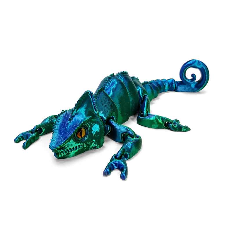 Εύκαμπτος Χαμαιλέοντας 3D Printed με Κινούμενες Αρθρώσεις - Flexible 3D Printed Articulated Chameleon Toy