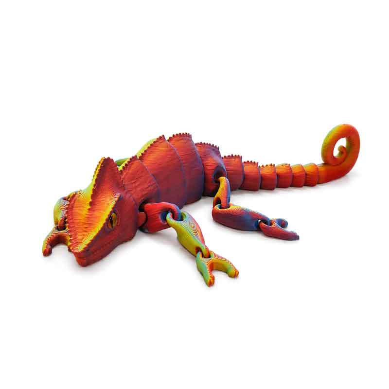 Εύκαμπτος Χαμαιλέοντας 3D Printed με Κινούμενες Αρθρώσεις - Flexible 3D Printed Articulated Chameleon Toy