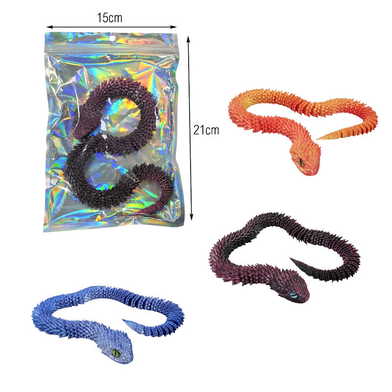 Τρισδιάστατο Φίδι 3D - 3D Printed Spiky Snake