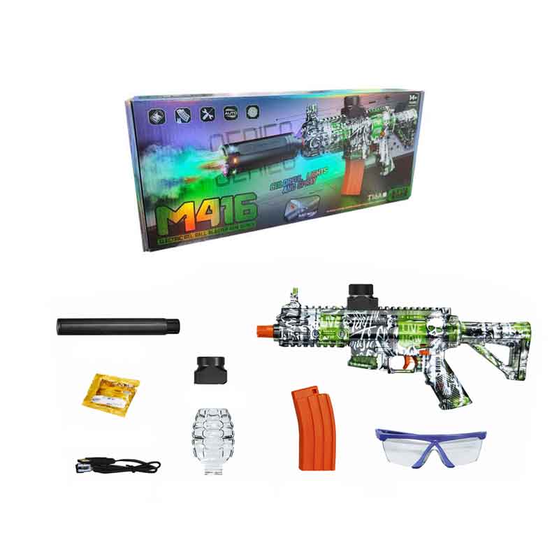 Πιστόλι όπλο νερού με μπαλάκια νερού M416 T16D – Electric Gel Ball Gun