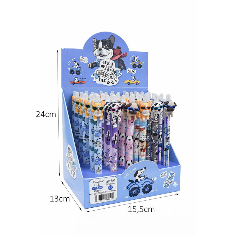 Στυλό με Σκυλάκια Σετ 36 Τεμαχίων – Dog Design Ballpoint Pens Set