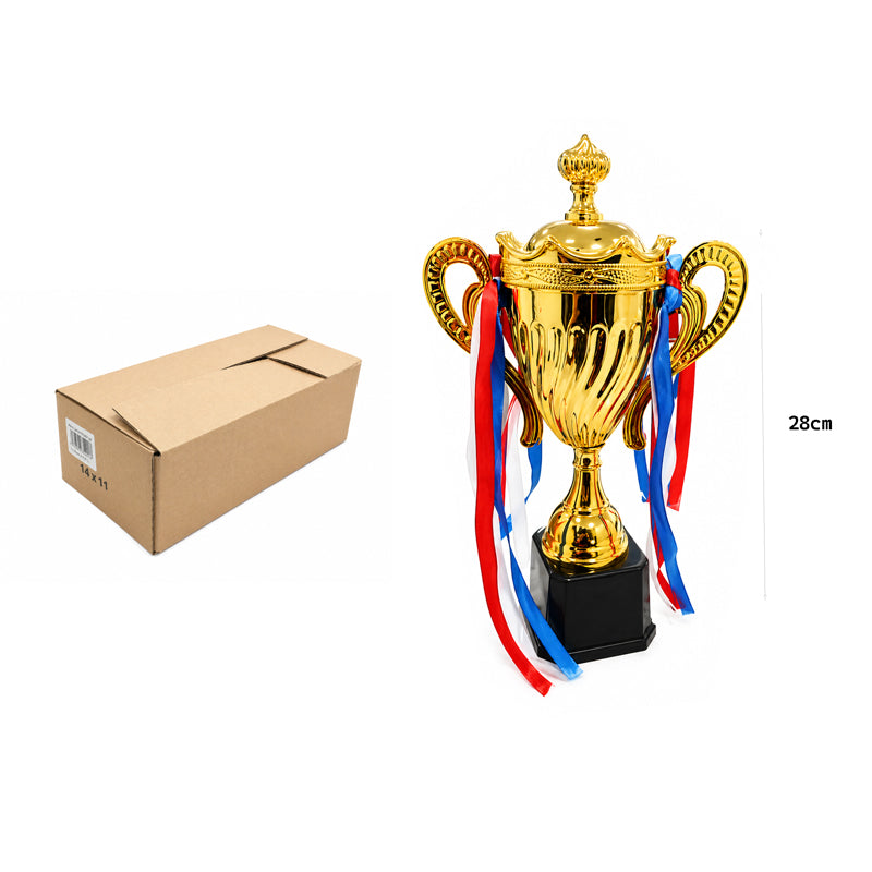 Κύπελλο Βράβευσης Χρυσό με Κορδέλες 28cm - Gold Trophy Cup with Ribbons 28cm