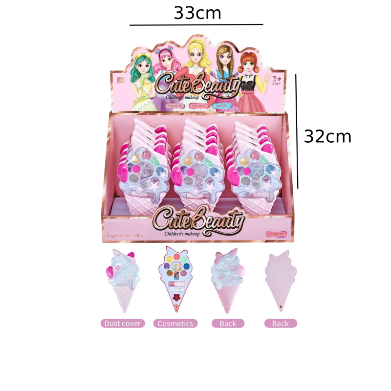 Παιδικό Σετ Μακιγιάζ σε Σχήμα Παγωτού Cute Beauty - Cute Beauty Ice Cream Shaped Kids Makeup Set