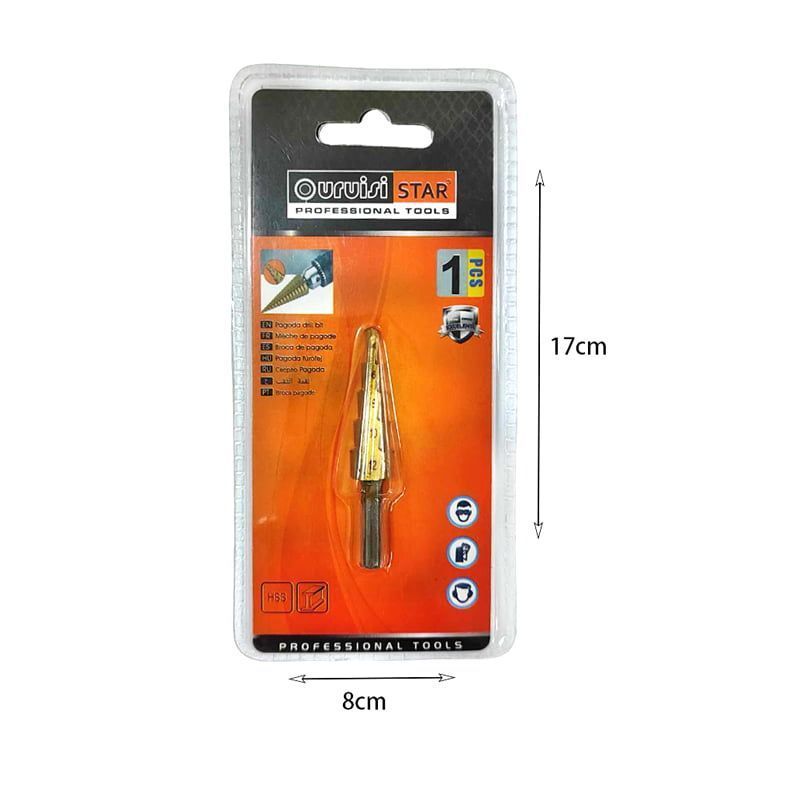 Uruisi Star Κλιμακωτή μύτη τρυπανιού 4-12mm - Step srill pagoda drill bit