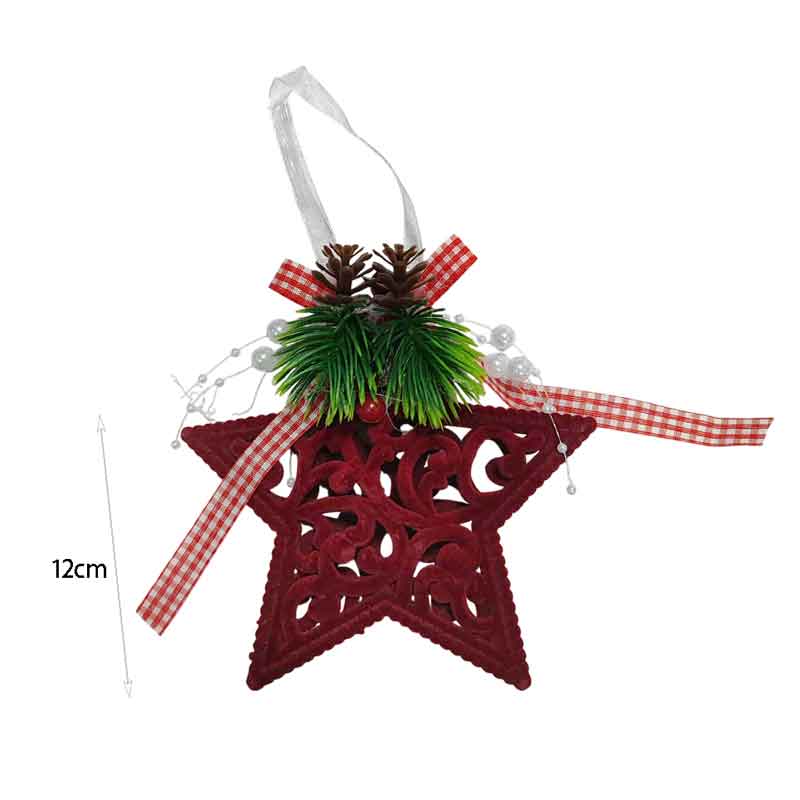 Χριστουγεννιάτικο Κρεμαστό Αστέρι 12cm – Christmas Hanging Star