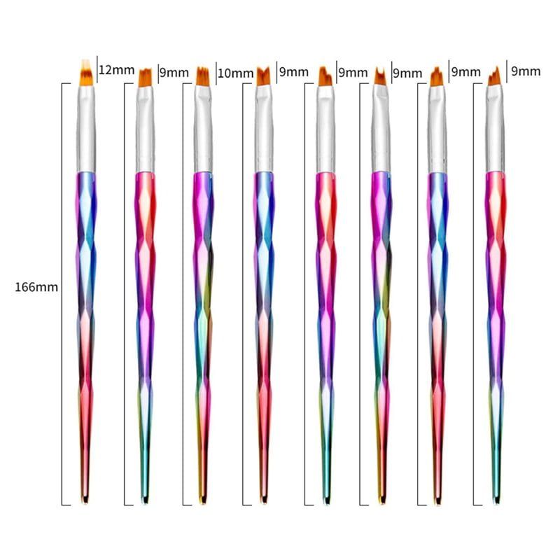 Σετ πινέλα νυχιών Nail Art 8τμχ - 8Pcs Nail Art Brush