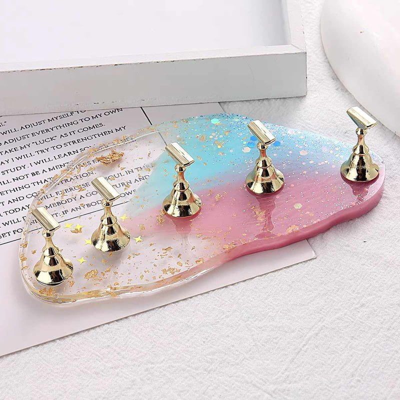 Μαγνητική Βάση Στήριξης για Τιπς Νυχιών - Glitter Powder Gradient Magnetic Nail Stand