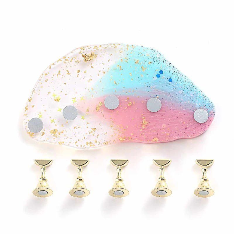 Μαγνητική Βάση Στήριξης για Τιπς Νυχιών - Glitter Powder Gradient Magnetic Nail Stand
