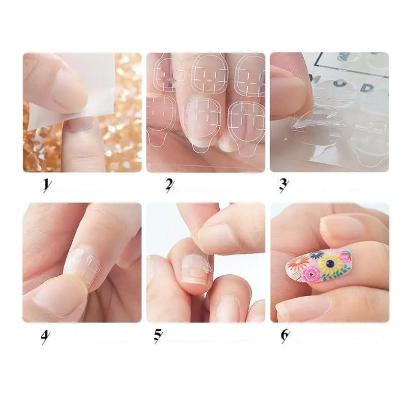 Αυτοκόλλητα Φύλλα Διπλής Όψης Για Tips Νυχιών - Sheets Nail Jelly Glue Manicure Adhesive Paste