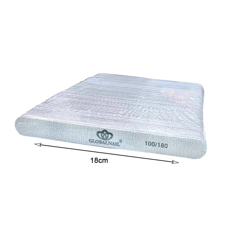 Globalnail Λίμα νυχιών Διπλής Όψης 100/180 50τμχ - Nail File 50pcs