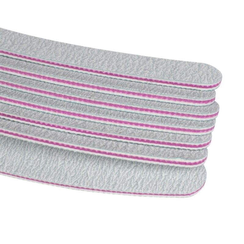 Globalnail Λίμα νυχιών Banana Διπλής Όψης 100/180 50τμχ - Nail File 50pcs