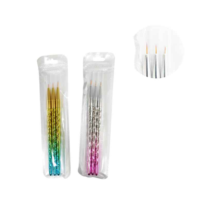 Σετ Πινέλα Νυχιών 3 Τεμαχίων για Nail Art – Nail Art Brush Set 3pcs - Angel shopping