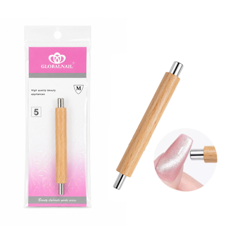 Μαγνητικό Εργαλείο Nail Art Cat Eye με Ξύλινη Λαβή - Cat Eye Nail Art Magnetic Tool with Wooden Handle