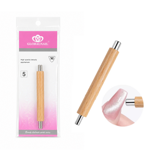 Μαγνητικό Εργαλείο Nail Art Cat Eye με Ξύλινη Λαβή - Cat Eye Nail Art Magnetic Tool with Wooden Handle