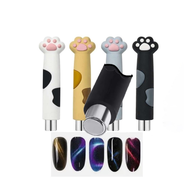 Globalnail Μαγνητικό Στυλό Nail Art Cat Eye με Σχέδιο Πατουσάκι - Cat Eye Nail Art Magnetic Pen Paw Design