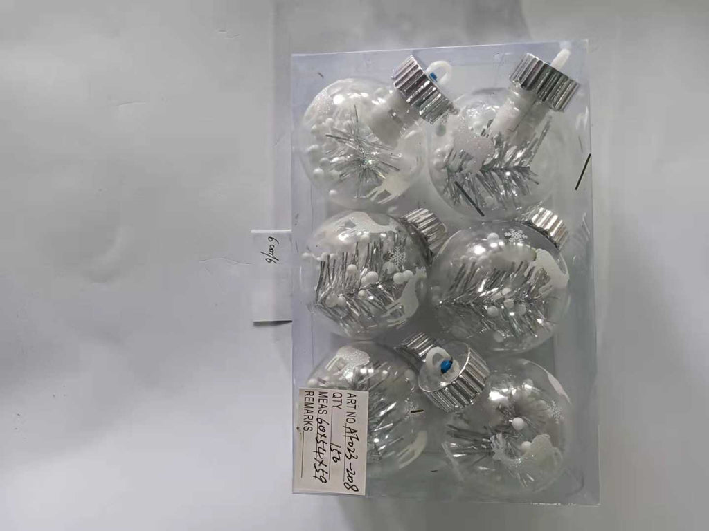 Σετ Χριστουγεννιάτικες μπάλες - 6cm - 6pcs - 232082