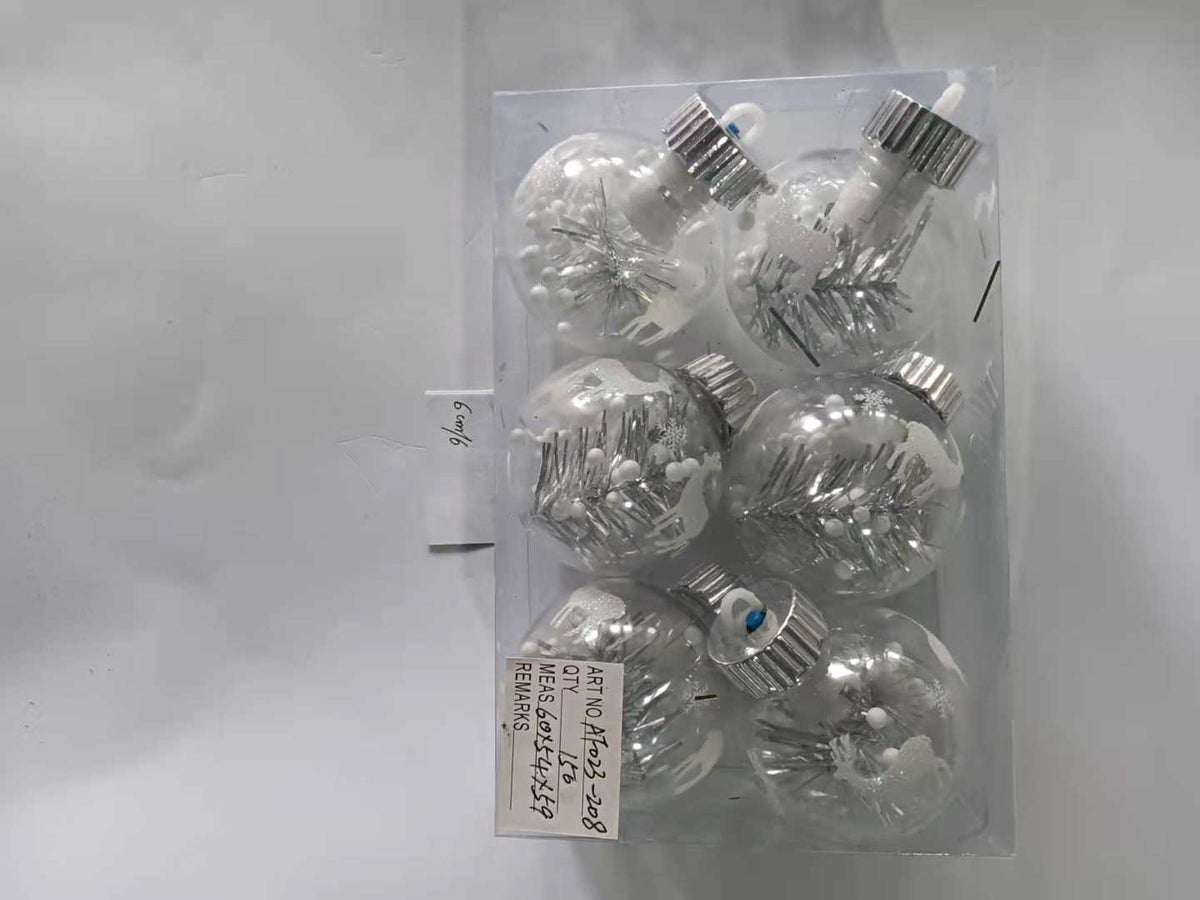 Σετ Χριστουγεννιάτικες μπάλες - 6cm - 6pcs - 232082