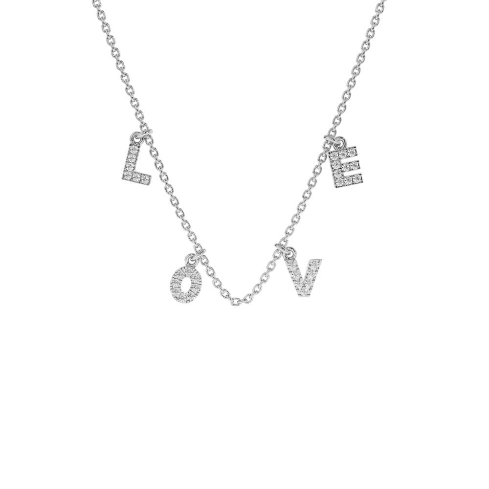 Κολιέ "LOVE" Ασημί