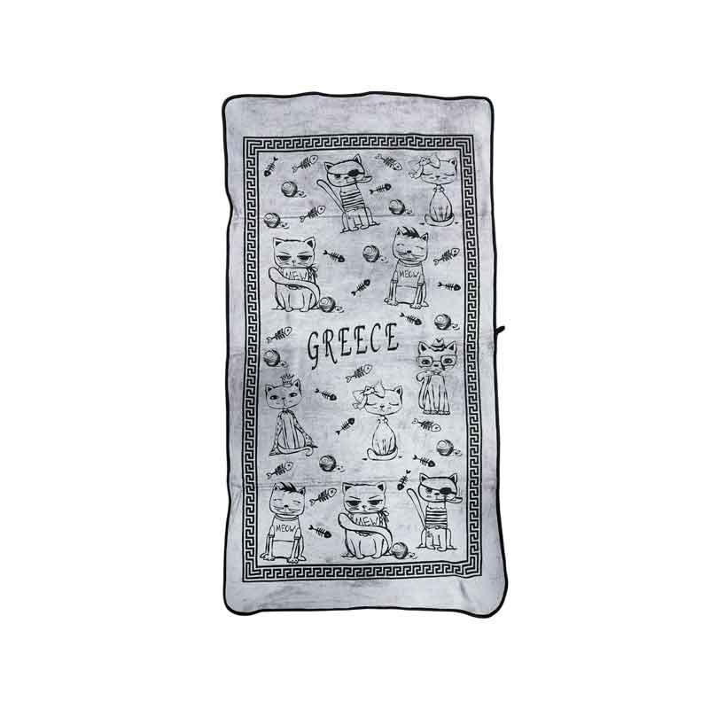 Πετσέτα θαλάσσης Greece Με Γάτες 140x70cm - Beach towel