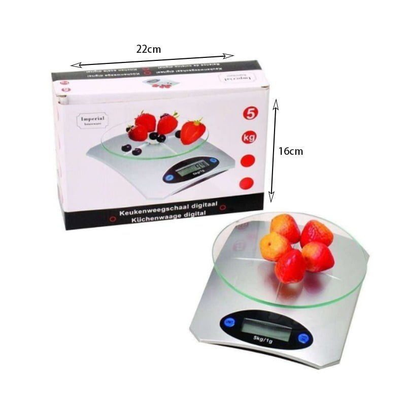 Imperial Ψηφιακή Ζυγαριά Κουζίνας 1gr/5kg Ασημί - Digital kitchen scale