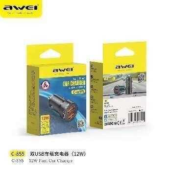 Φορτιστής αναπτήρα αυτοκινήτου - Quick Charger - C-855 - AWEI - 006514