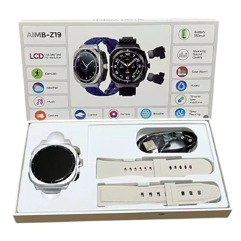 Σετ Smartwatch με ασύρματα ακουστικά Bluetooth - AIMB-Z19 - 065578 - White ΕΙΔΗ ΤΕΧΝΟΛΟΓΙΑΣ>Gadgets>Smartwatches