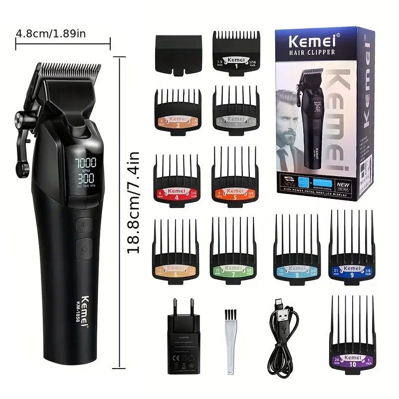 Kemei Κουρευτική Μηχανή KM-1858 - Hair clipper professional - Angel shopping