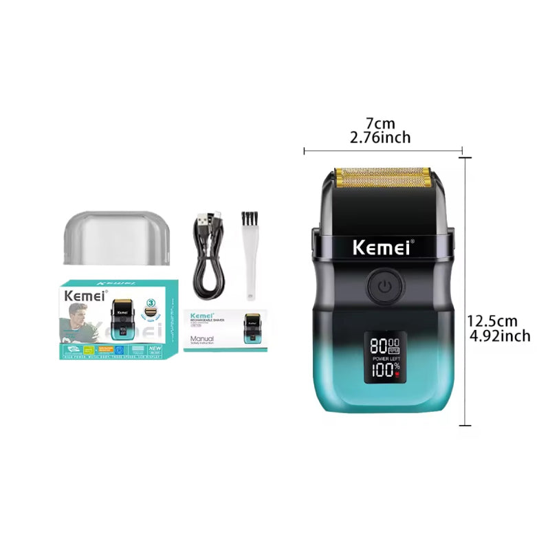 Kemei Ξυριστική Μηχανή Foil Επαναφορτιζόμενη με LED Οθόνη KM-T420 - Rechargeable Foil Shaver with LED Display