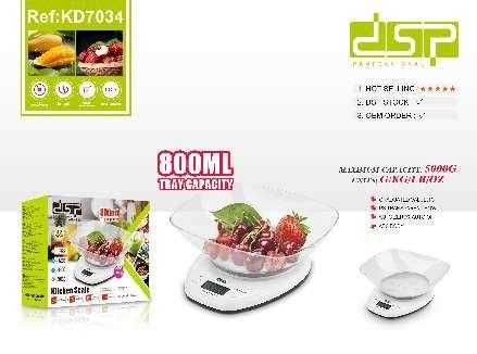 Ψηφιακή ζυγαριά κουζίνας με κάδο - KD7034 - DSP - 618335