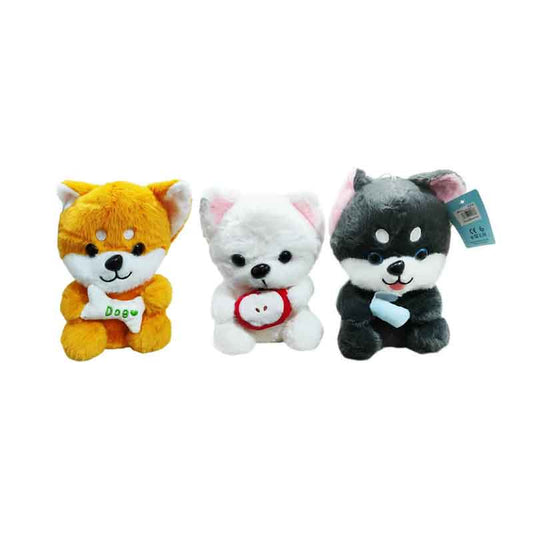 Λούτρινο Αρκουδάκι Σκυλάκι με Κόκαλο - Dog Plush Toy with Bone