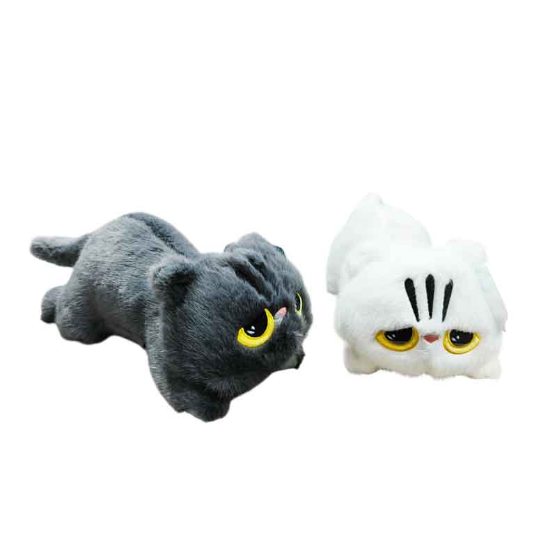 Λούτρινη Γατούλα Ξαπλωτή 40cm – Plush Lying Cat Toy