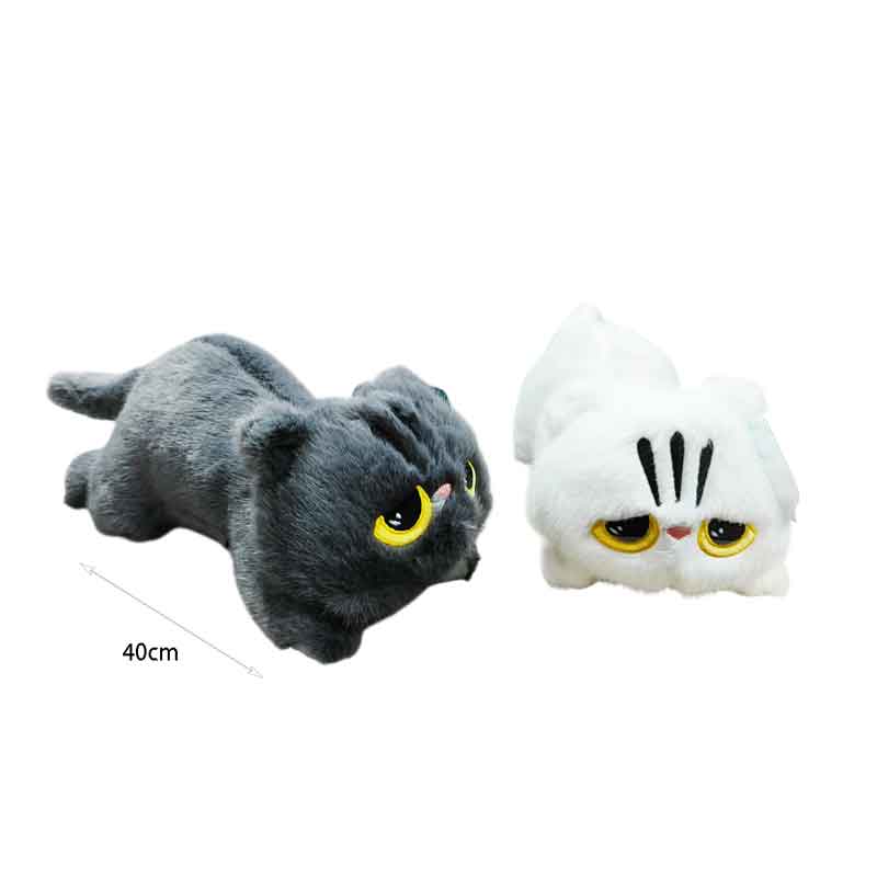 Λούτρινη Γατούλα Ξαπλωτή 40cm – Plush Lying Cat Toy