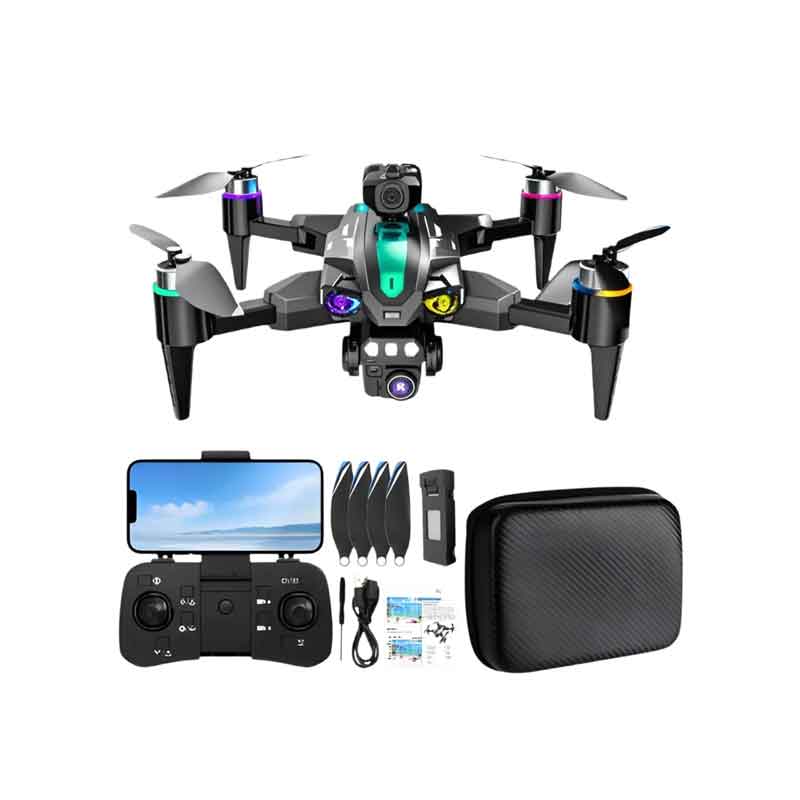 Andowl Drone 4K Ultra HD Με Κάμερα, RGB Φωτισμό Και Χειριστήριο Μαύρο SKY-769 - Drone HD Camera 4K