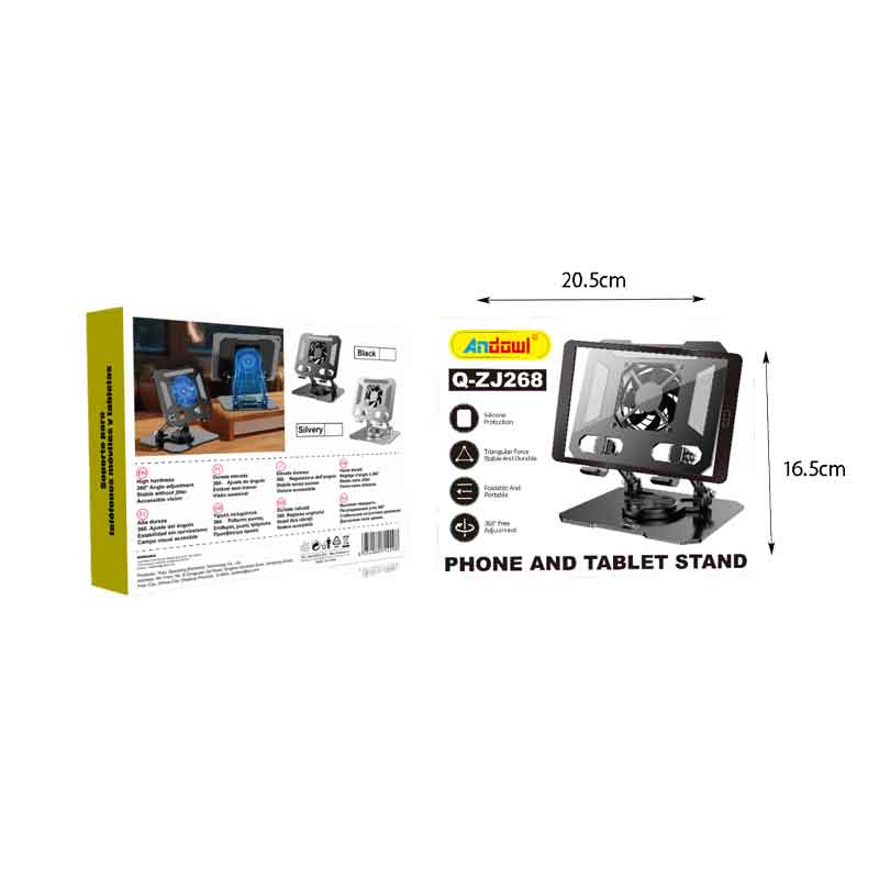 Andowl Βάση Στήριξης για Laptop με 1 Ανεμιστήρα Q-ZJ268 - Phone And Table Stand